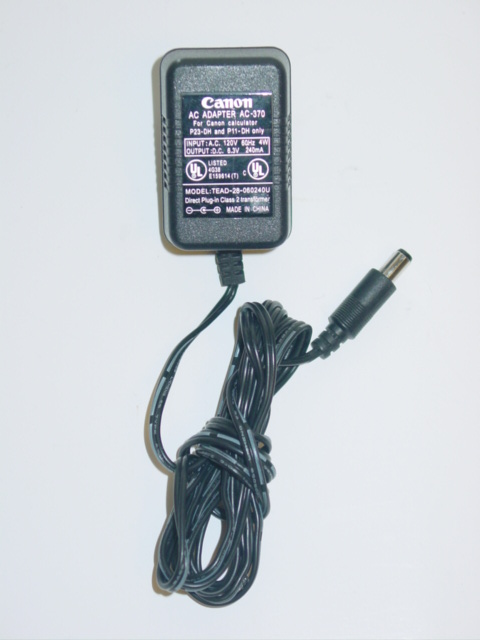 NEW Canon AC-370 AC Adapter TEAD-28-060240U 6.3V 240mA for P23-DH P11-DH